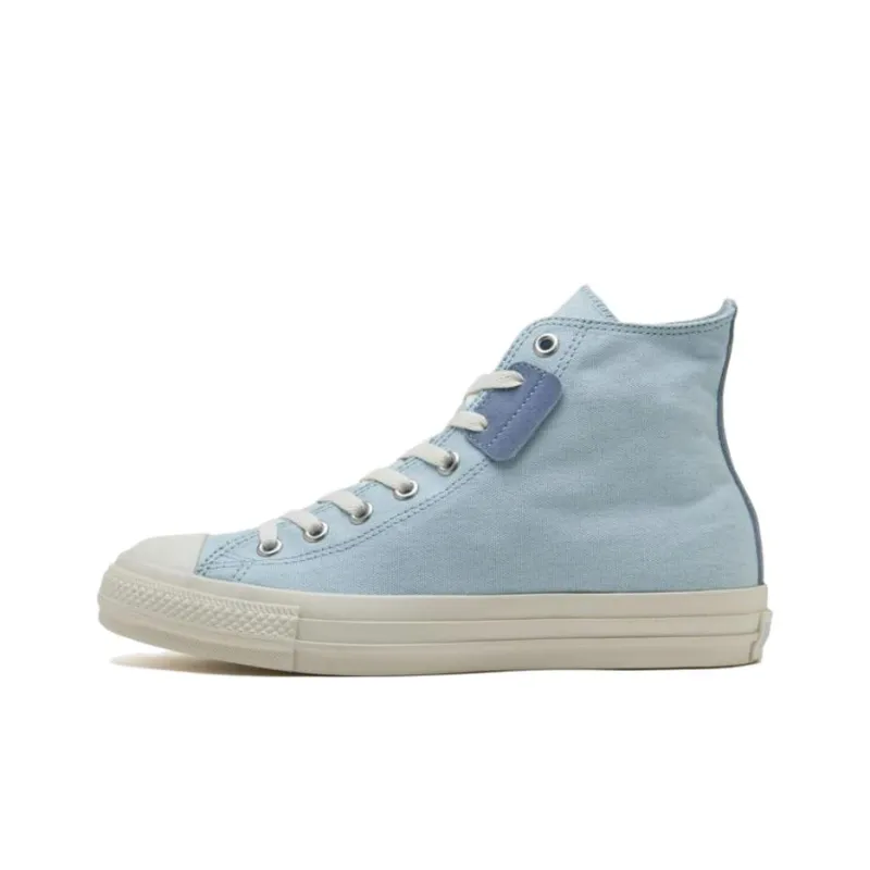 Converse All Star Slip Resistant Abrasion Resistant Shock Absorbers High Top Canvas Shoes Unisex Light Blue-0