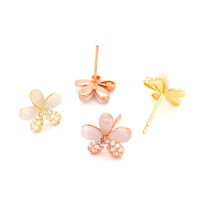 KEMLAIDA 925 Sterling Silver Stud Earrings Women's-4