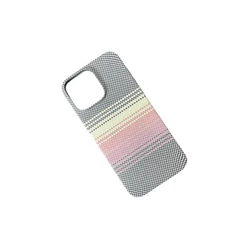 Mivana Leather Material Carbon Fiber Texture Luxury Phone Cases Compatibility With Apple 13/14/15/16 Pro And Pro Max