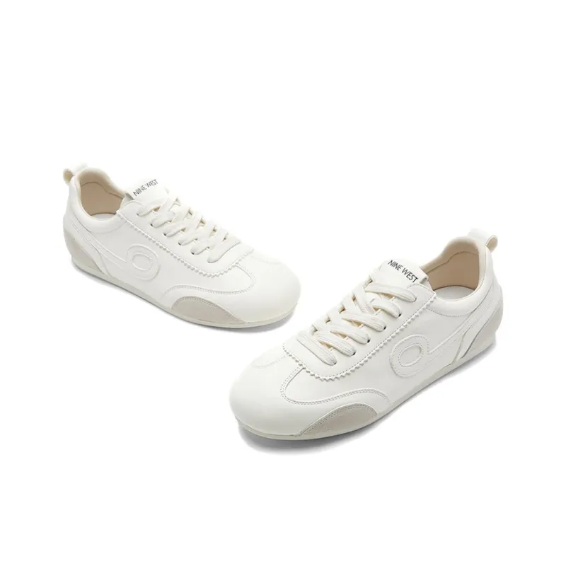 NINE WEST Low Top Casual Shoes Women's White Gray-2