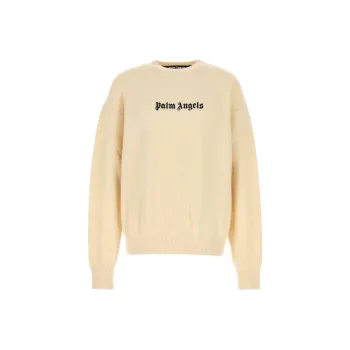 PALM ANGELS Logo Embroidered Crewneck Jumper
