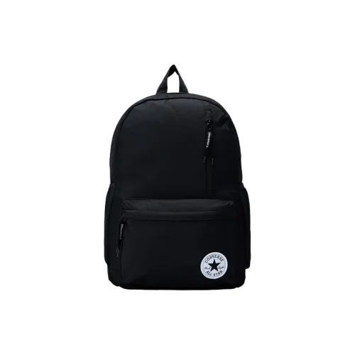 Converse Polyester Backpack Student Backpack Medium Size Unisex Black