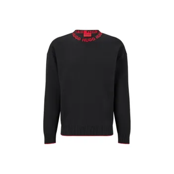 HUGO BOSS Logo Intarsia Oversize Fit Jumper