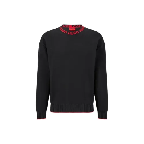 HUGO BOSS Logo Intarsia Oversize Fit Jumper