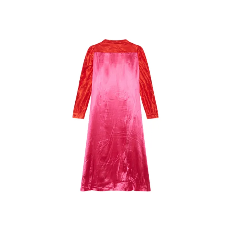 Balenciaga Long-Sleeved Dresses Women's Rose Red-1