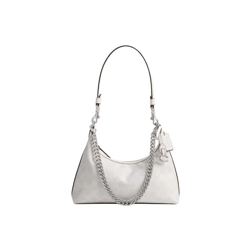 COACH Juliet Coated Canvas Shoulder Bag Tubas Women's Silver & Chalk White-0