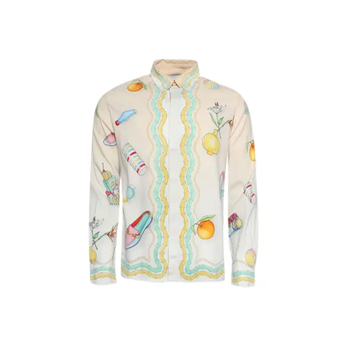 CASABLANCA Cuban Collar Long Sleeve Shirt