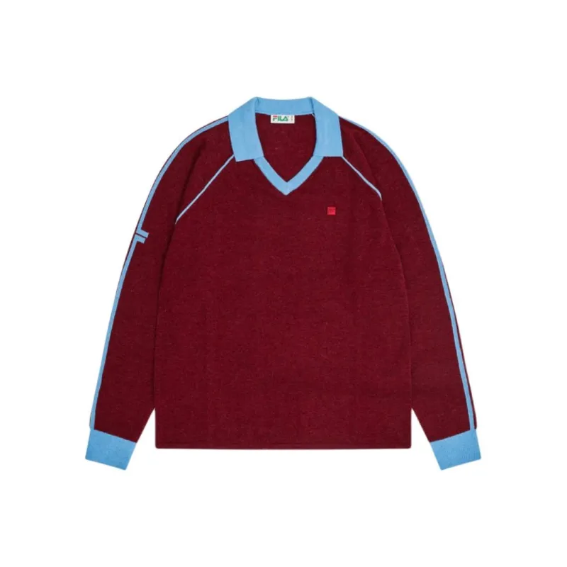 FILA FW24 Line Squadra Sweater Men's Red-0