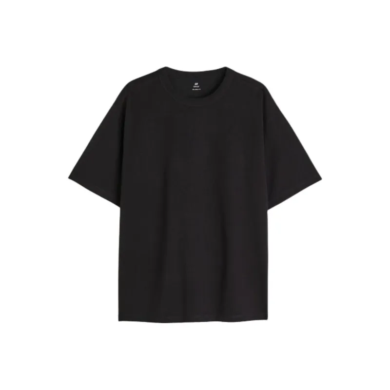 H&M T Shirts Men Black-0