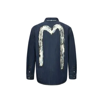 EVISU 2024 Fall And Winter Shirt Men's Denim Blue