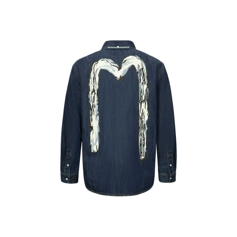 EVISU 2024 Fall And Winter Shirt Men's Denim Blue-0