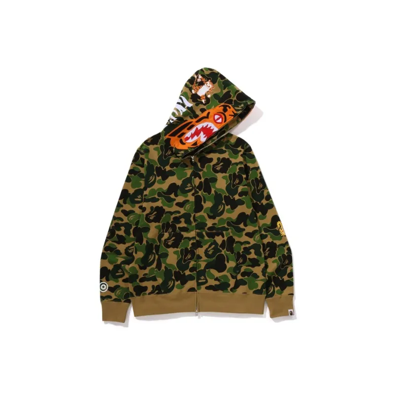 A BATHING APE Abc Camo Shark Ponr Full Zip Hoodie-3