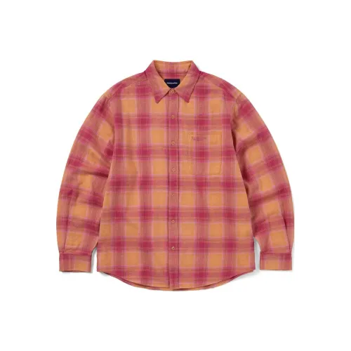 Thisisneverthat FW24 Shadow Plaid Flannel Shirt Unisex Pink