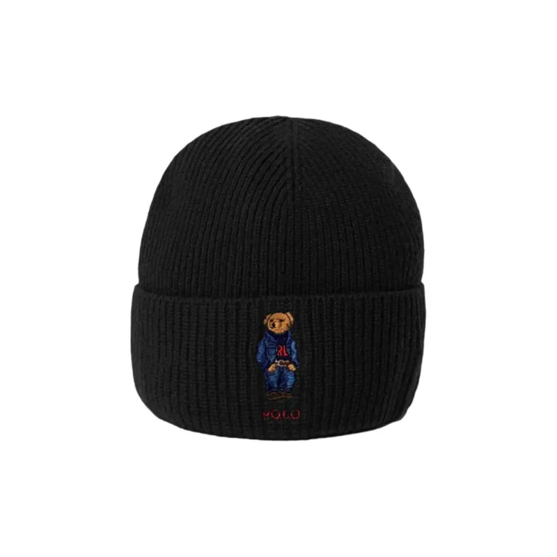 Polo Ralph Lauren Wool Nylon Knit Scarves Unisex Black-2