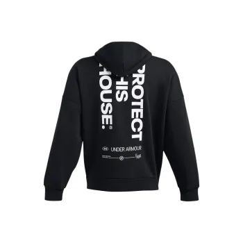 Under Armour Icon Fleece Hoodie Oversized PTH Hoodie Sweatshirt Men's Black