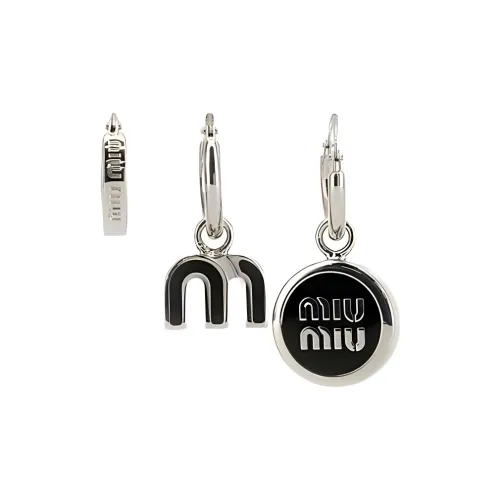MIU MIU Metal Earrings Women's Silver