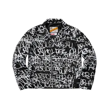 Supreme Comme Des Garcons Shirt Schott Painted Perfecto Leather Jacket