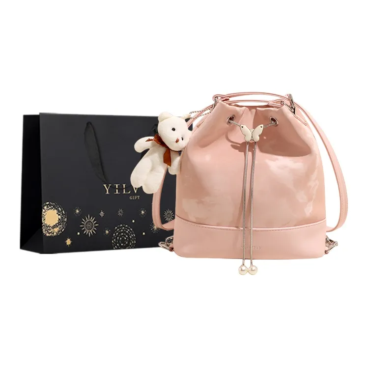 Yi Brigade PU Backpack Women's White/Silver/Pink/Black-8