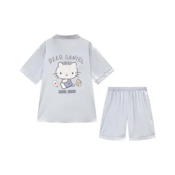 GUKOO x Hello Kitty Sanrio Series Pajama Set Men's Smoke Gray