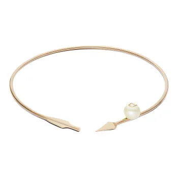 DIOR Metal Necklaces Women's Matte Gold