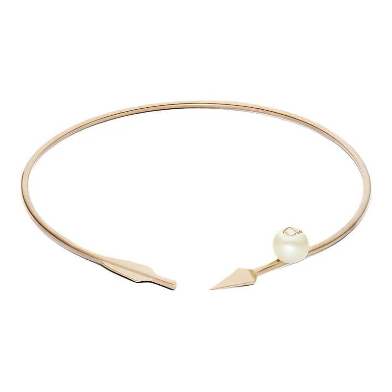DIOR Metal Necklaces Women's Matte Gold-0