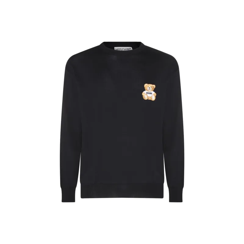 MOSCHINO Teddy Bear Embroidered Crewneck Jumper-0