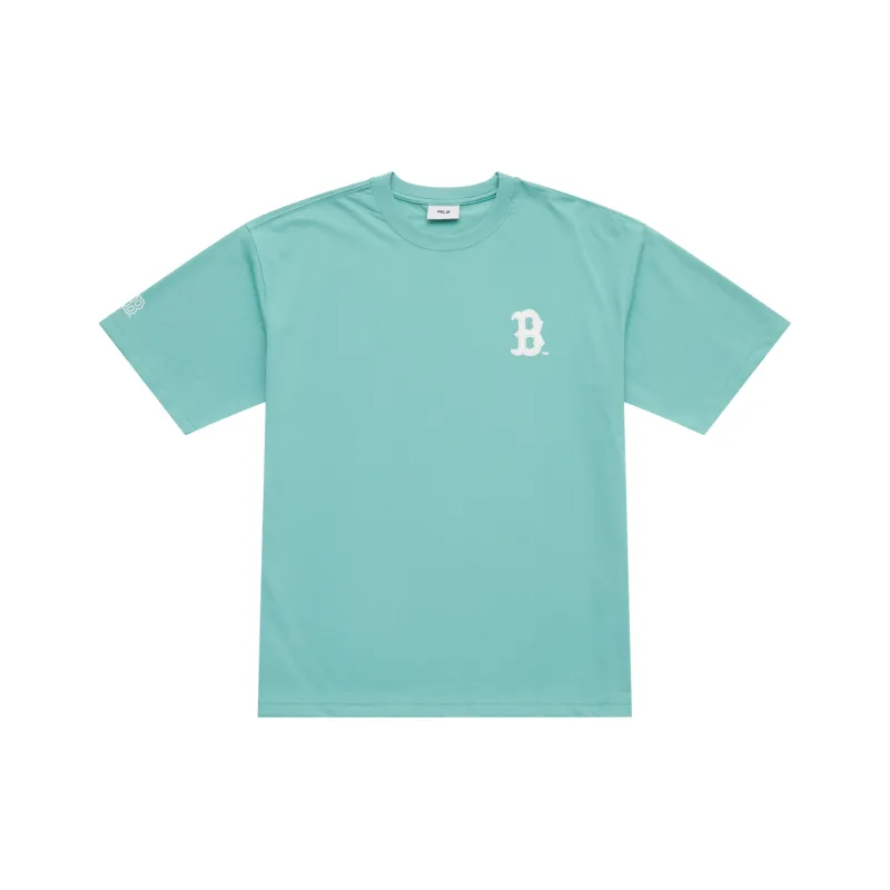 MLB Boston Red Sox Basic Collection SS25 T Shirt Unisex Heather Gray Mint Green-1