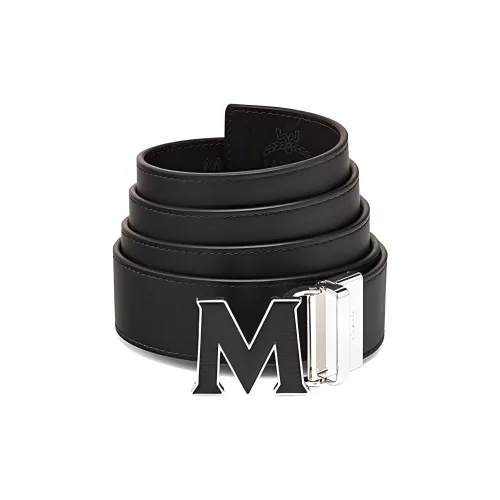 MCM Cow Leather Belts Men's Width 3.6cm