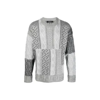 VERSACE Sweaters Men Gray