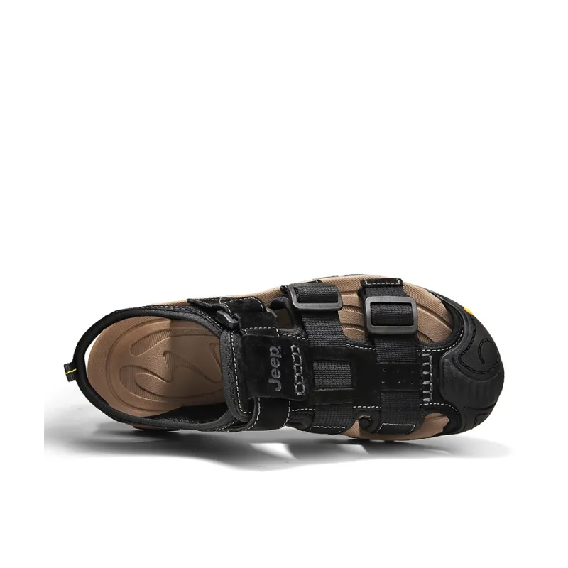 Jeep Breathable Beach Sandals Men's Black-3
