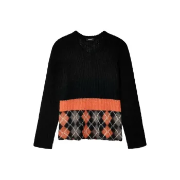 UNDERCOVER Geometric-pattern Crew-neck Jumper