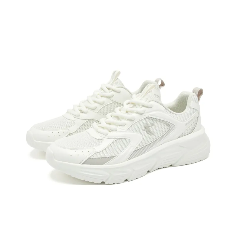 QIAODAN Shock Absorbers With Slip Resistant And Abrasion Resistant Properties Low Top Casual Running Shoes Men's White-2