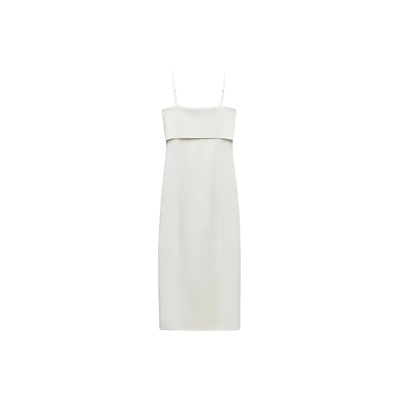 ZARA Sleeveless Dress Women's White-1
