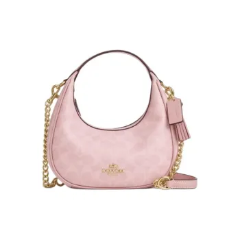 COACH CARMEN Canvas With Leather Shoulder Bag, Crossbody Bag, Handbag Regular Women's Pink