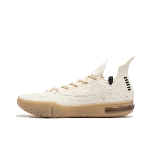 361° Joker 1 GT Cushioning, Slip Resistant, And Abrasion Resistant Low Top Basketball Shoes Men's Lotus Seed White