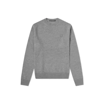 Acne Studios Face Logo Patch Crewneck Sweater