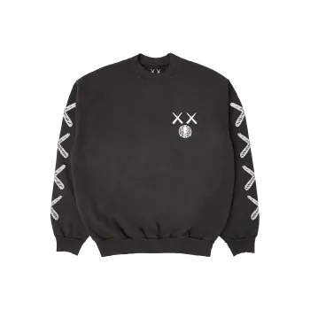 KAWS For Kid Cudi Moon Man Back Print Crewneck Sweatshirt