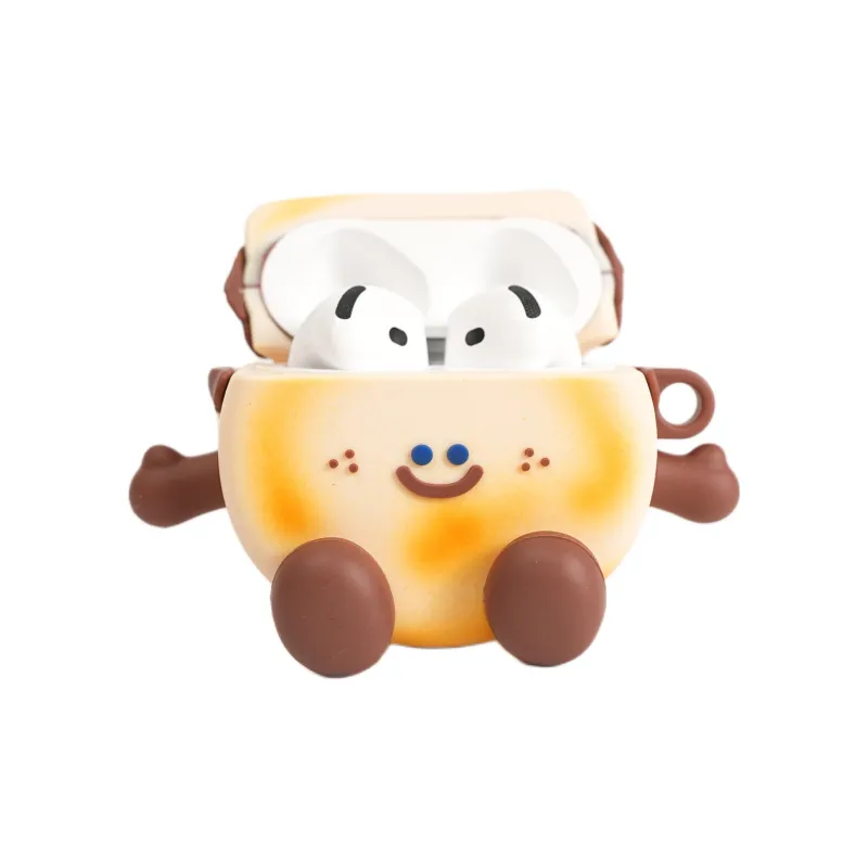 Compatibility Apple AirPods 4/2/3/4th Generation/AirPods Pro/Pro 2 Silicone 3D Effect Jellycat Sandwich Headphone Cases-4