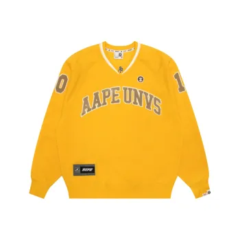 Aape Logo patch V neck Sweatshirt
