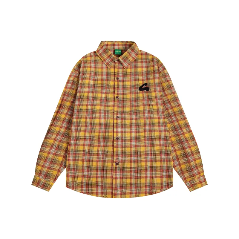 OTKSK Shirt Unisex Yellow Plaid-0