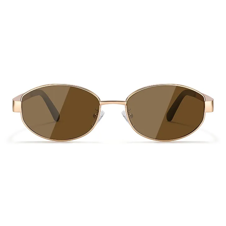 BERTHA Metal Oval Sunglasses Unisex-4