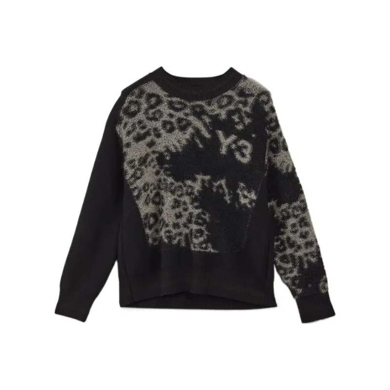Y 3 Leopard Print Knitted Jumper-0