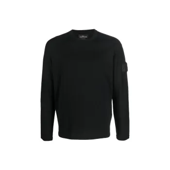 STONE ISLAND Logo patch Long sleeve Top