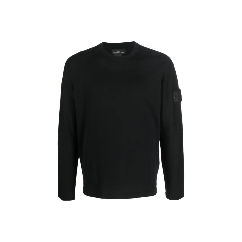 STONE ISLAND Logo-patch Long-sleeve Top-0