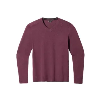SMARTWOOL Men's Sparwood V-Neck Sweater Sweater Men's Eggplant Rhododendron