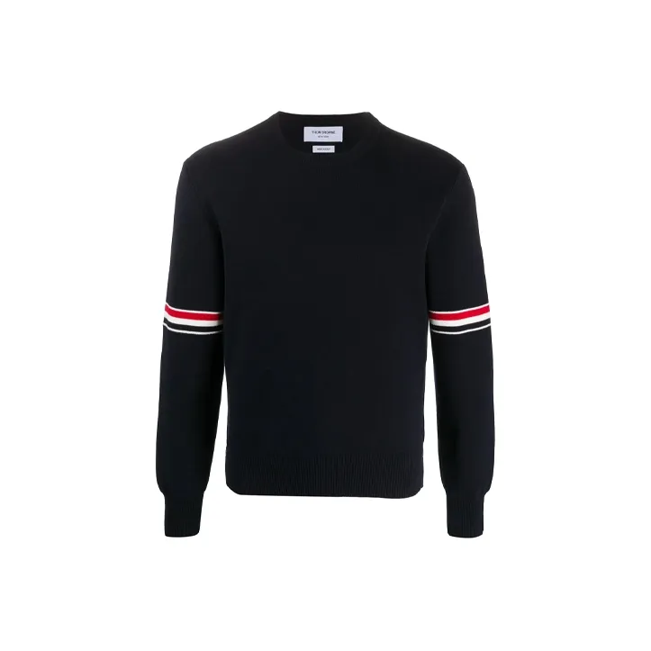 THOM BROWNE Stripe Detailed Knitted Sweater-0