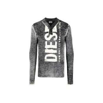 DIESEL K Atullus Printed Wool Jumper With Logo