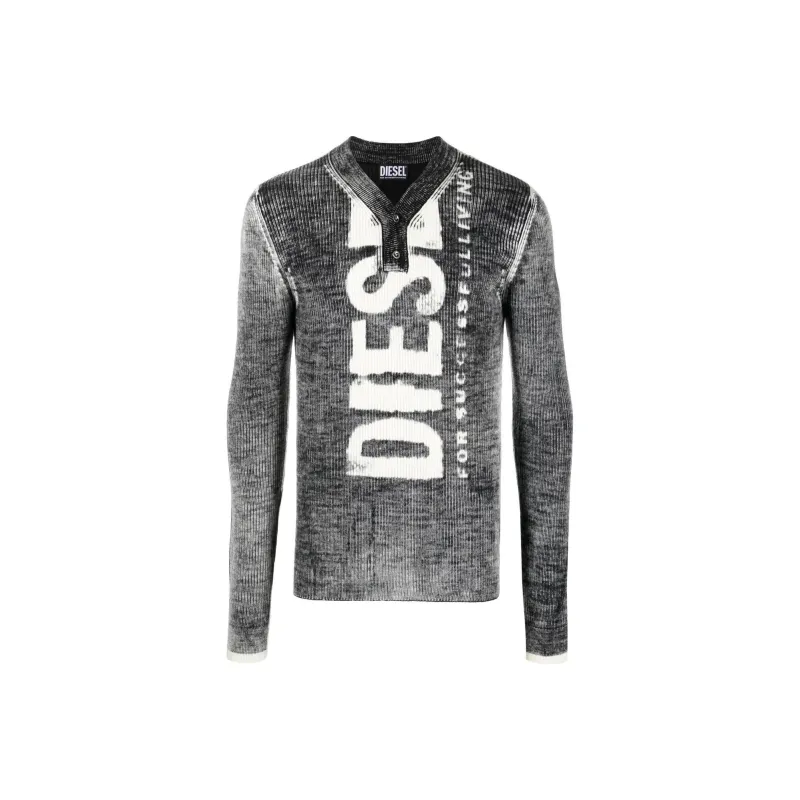 DIESEL K Atullus Printed Wool Jumper With Logo-0