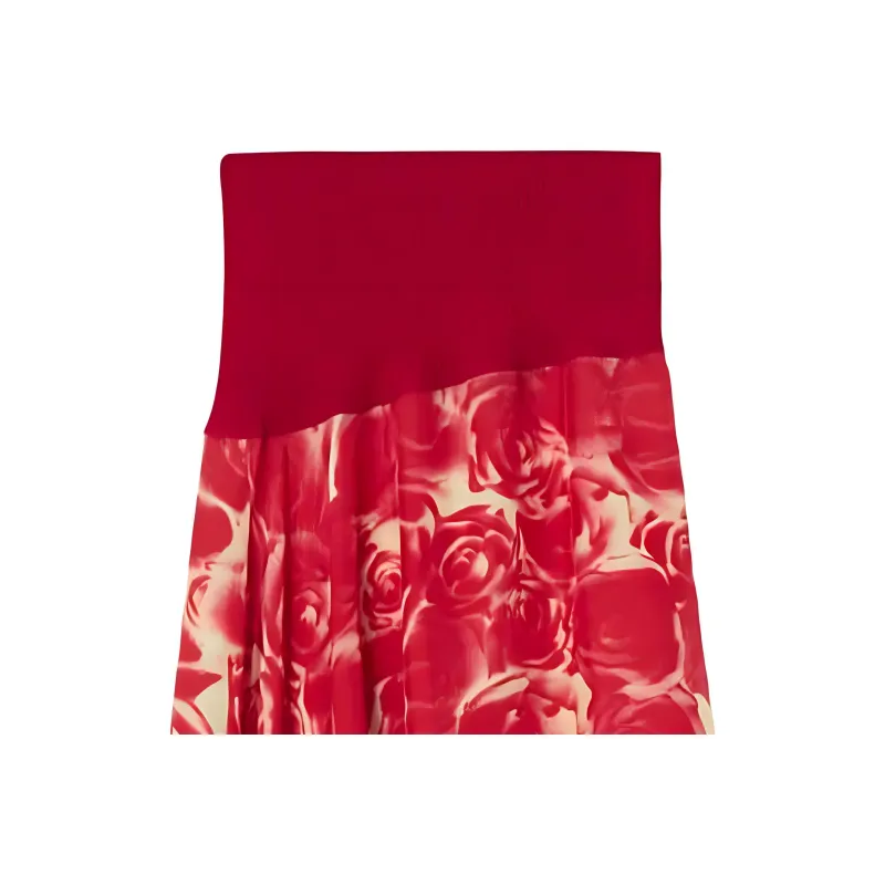 Burberry SS24 Casual Long Skirts Women's Red-1