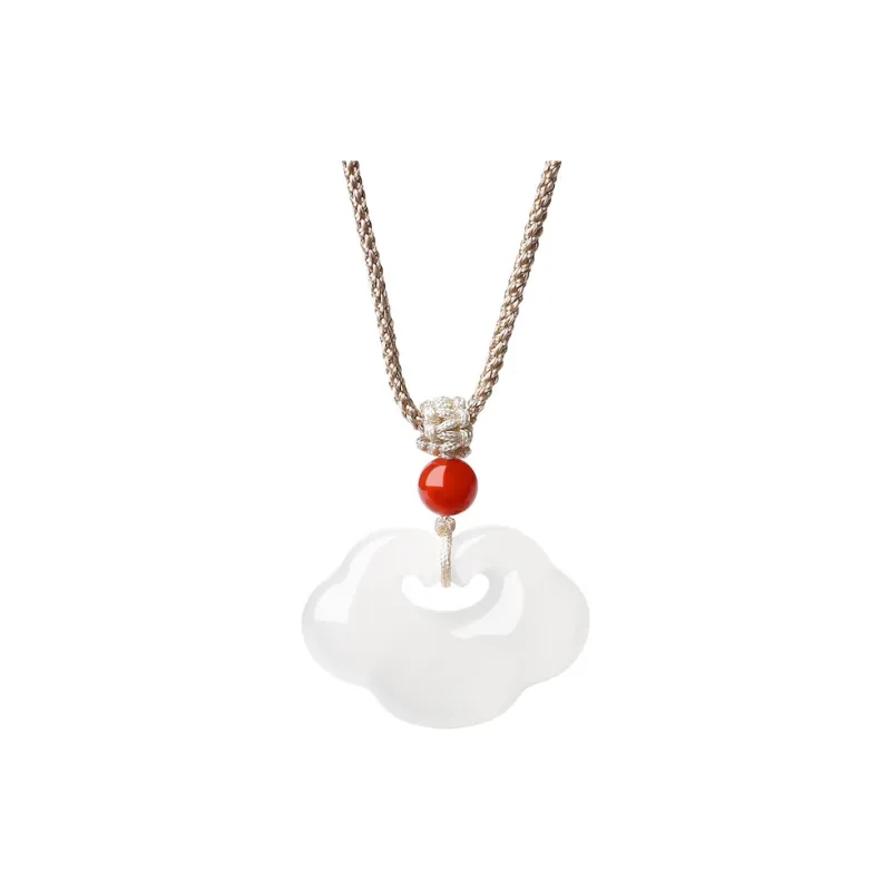 ZHOUBAIFU Chalcedony Jade Necklaces Unisex-0